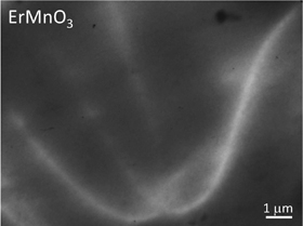 An X-PEEM image shows conducting domain walls