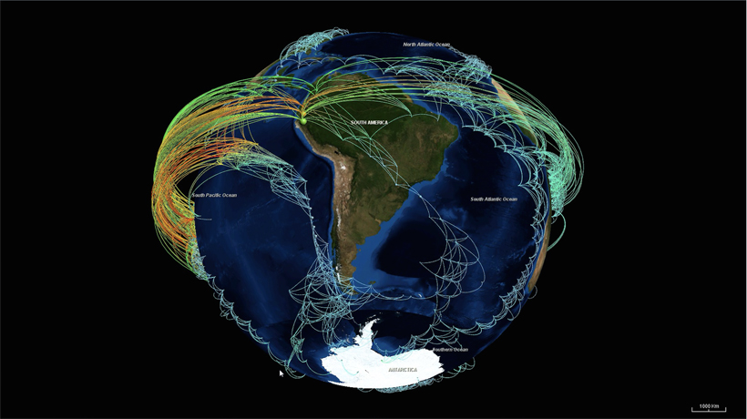 Climate network created with pyunicorn