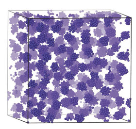 Self-assembled cluster fluid Credit1: Ryan B. Jadrich