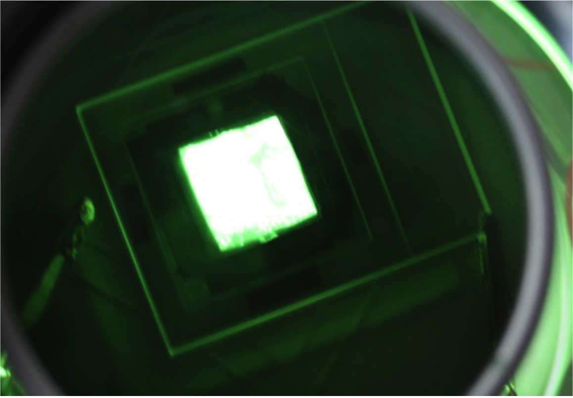 Homogeneity image of a planar light source device 