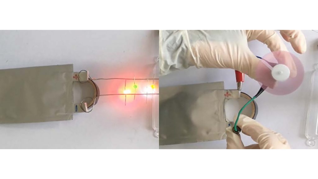 A homemade softpack sodium-ion battery made by the researchers. CREDIT: Jiangping Tu, Yuqian Li, Liyuan Zhang, Xiuli Wang, Xinhui Xia, Dong Xie, and Changdong Gu