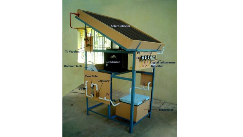 Solar powered adsorption cooling system image. CREDIT: Saravanan Namasivayam and Edwin Mohan