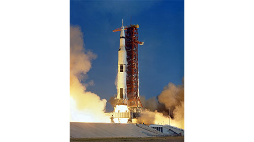 The Saturn 5 rocket carried humans to the moon and remains the most powerful rocket to reach orbit to date. CREDIT: NASA