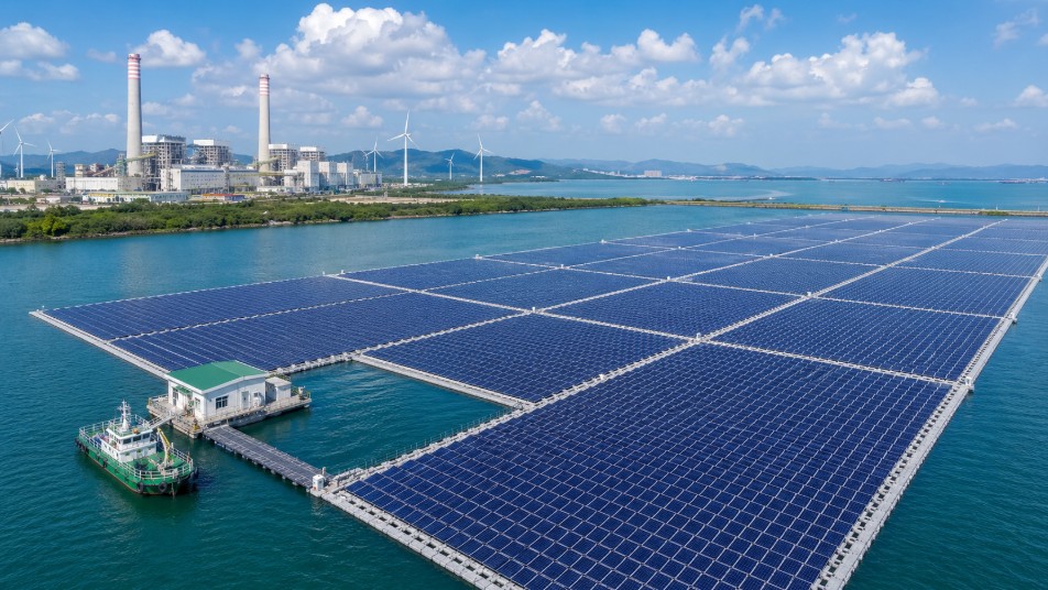 This offshore floating photovoltaic (OFPV) system demonstrates how solar energy can be generated efficiently without competing for land resources, offering a promising solution for renewable energy expansion in land-constrained regions. Credit: Courtesy of Ching-Feng Chen